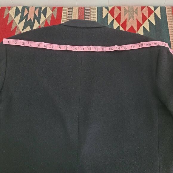 Club Room Black Camel Hair Coat Blazer Suit Jacket Mens 46R Soft 2 Button Classi - Picture 9 of 10